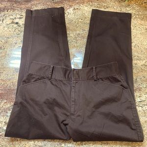 Lauren Ralph Lauren Size 8 Dark Brown Chino Pants with Front Pockets